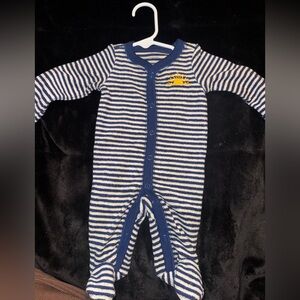Newborn sun onesie buttoned